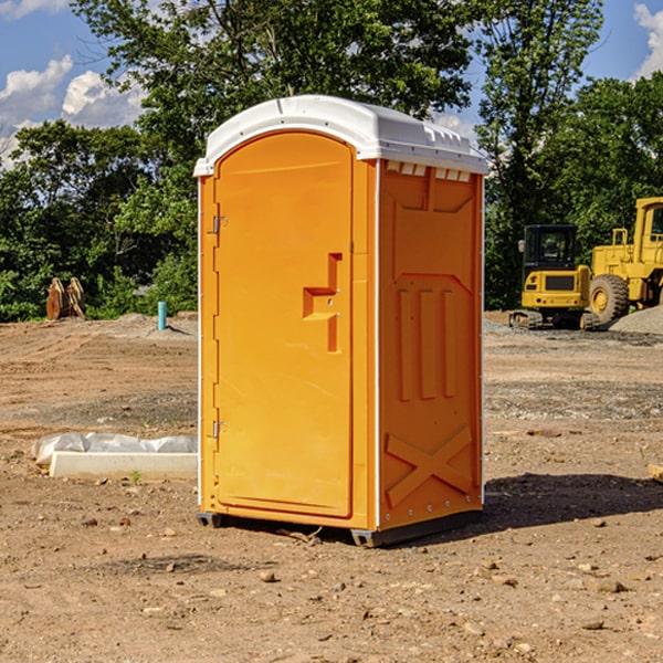 how often are the porta potties cleaned and serviced during a rental period in Roslyn